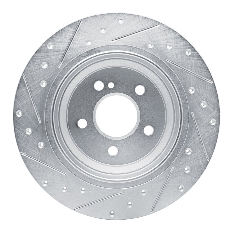R1 Concepts R1 03-06 Mercedes-Benz SL500 Rear Right Drilled & Slotted Silver Brake Rotor