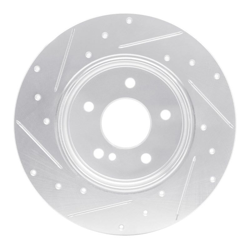 R1 Concepts R1 94-11 Mercedes-Benz C240 Rear Right Drilled & Slotted Silver Brake Rotor