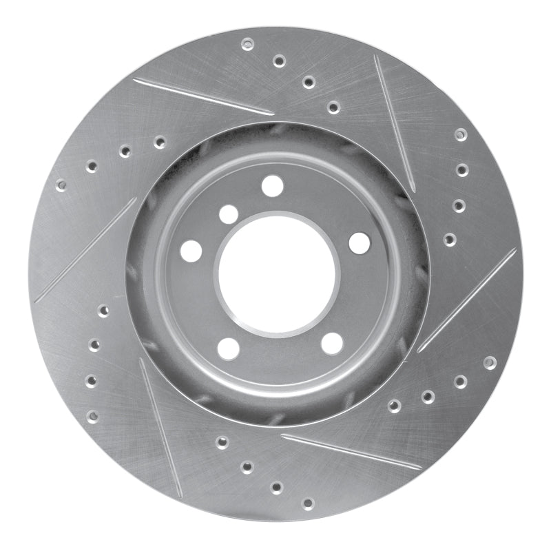 R1 Concepts R1 95-02 BMW Z3 Right Front Drilled & Slotted Silver Brake Rotor
