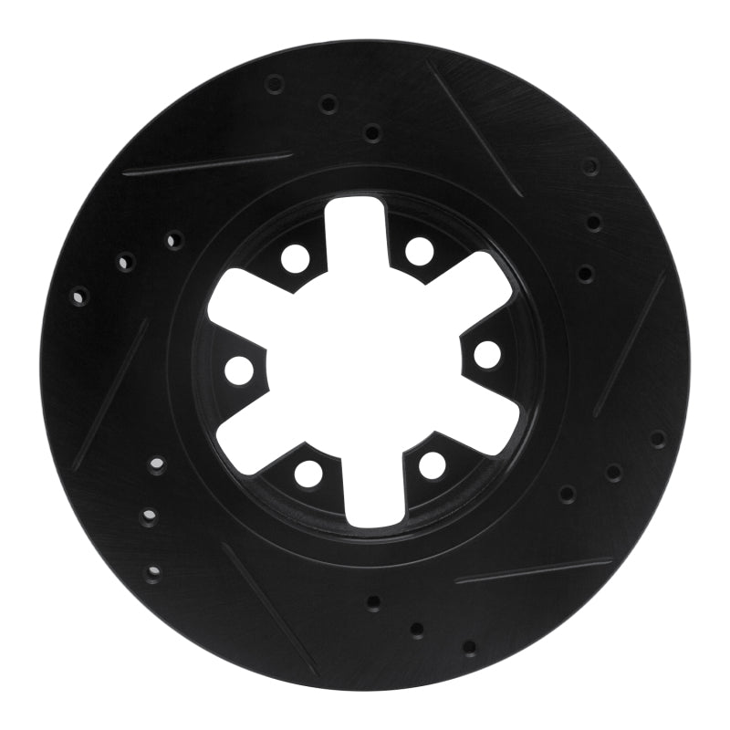 R1 Concepts R1 85-12 Nissan NP300 (Mexico) Front Left Drilled & Slotted Black Brake Rotor