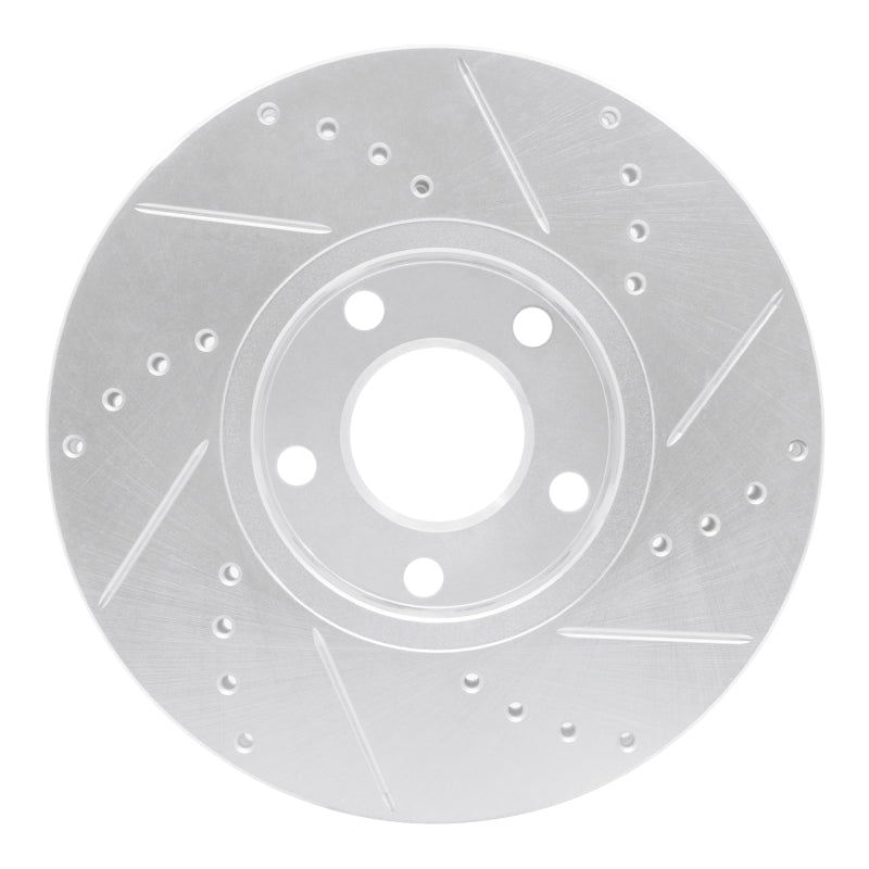 R1 Concepts R1 92-08 Audi A4 (USA/Canada) Front Left Drilled & Slotted Silver Brake Rotor