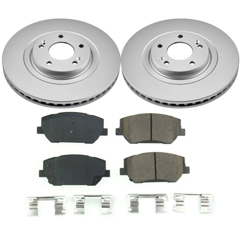 PowerStop Power Stop 2019 Hyundai Santa Fe Front Z17 Evolution Geomet Coated Brake Kit