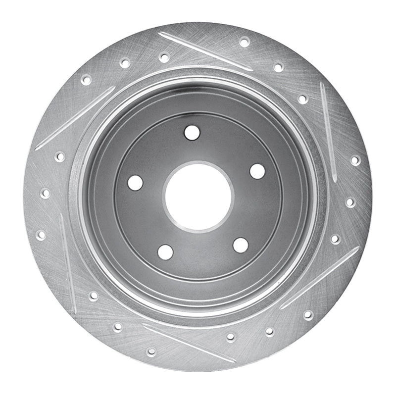 R1 Concepts R1 92-97 Subaru SVX Rear Left Drilled & Slotted Silver Brake Rotor