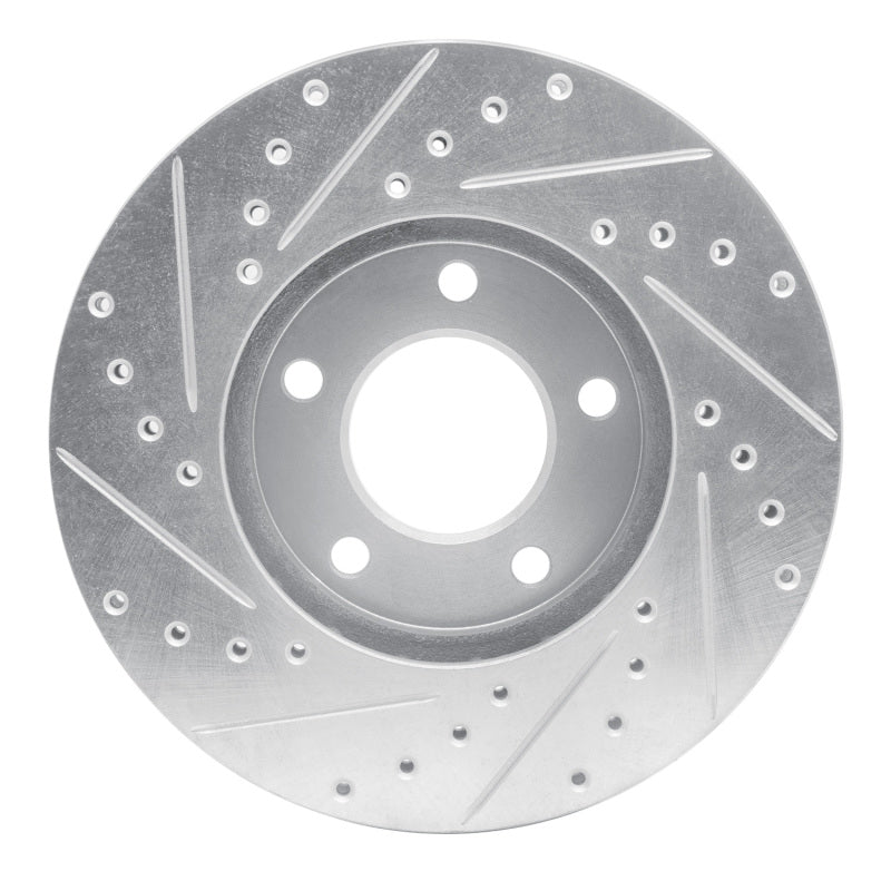 R1 Concepts R1 91-96 Chrysler Town & Country Front Right Drilled & Slotted Silver Brake Rotor