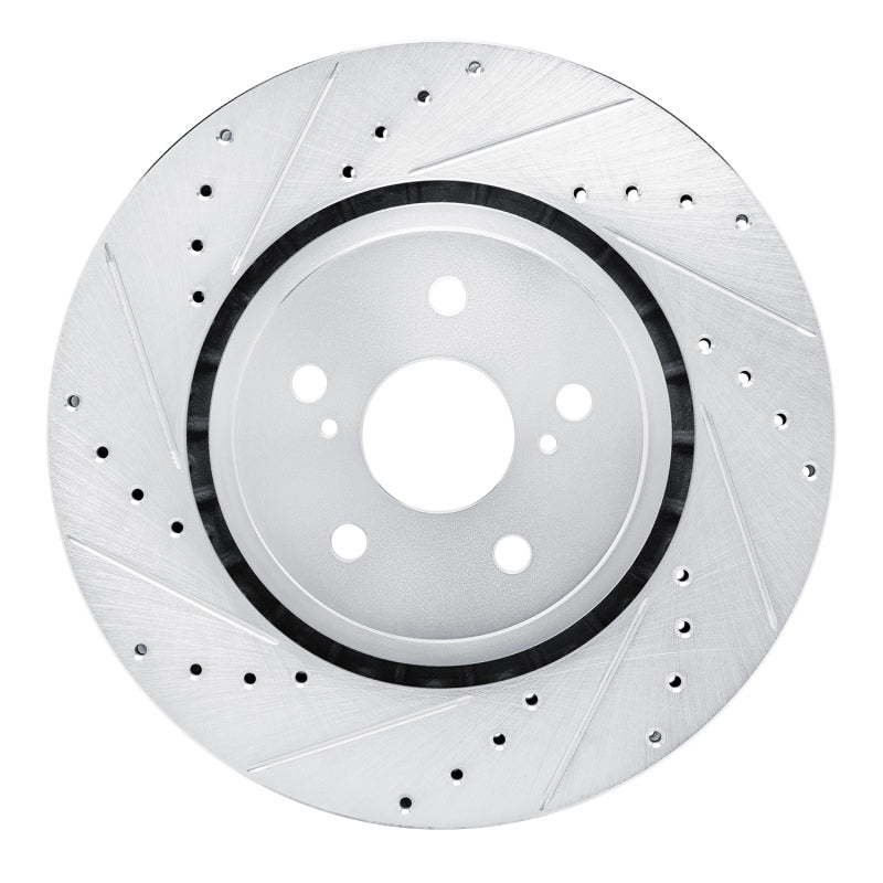 R1 Concepts R1 21-25 Toyota SIENNA Front Left Drilled & Slotted Silver Brake Rotor