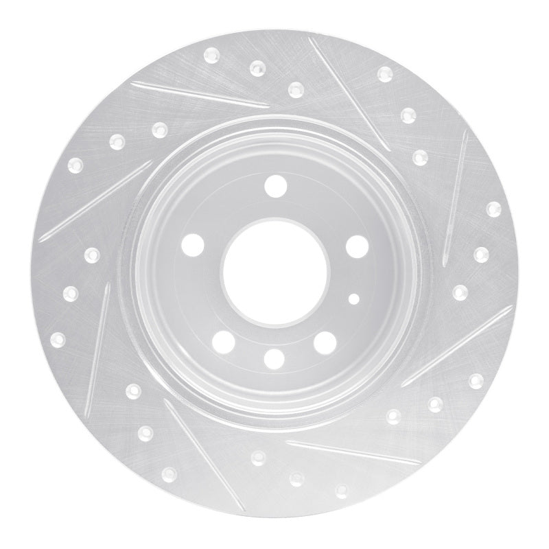 R1 Concepts R1 97-08 Chevrolet ASTRA (Mexico) Rear Left Drilled & Slotted Silver Brake Rotor
