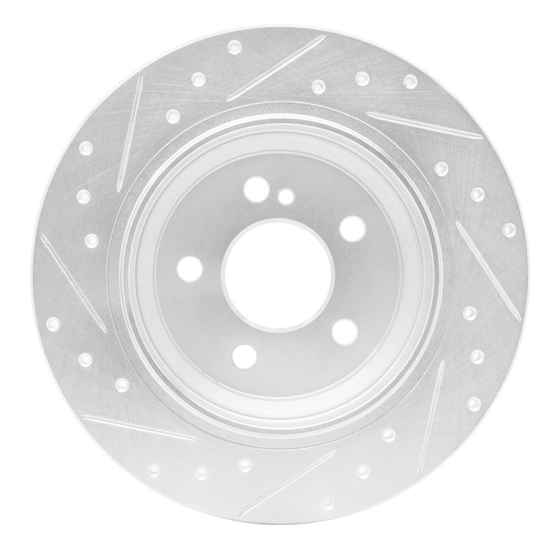 R1 Concepts R1 03-06 Mercedes-Benz S350 Rear Right Drilled & Slotted Silver Brake Rotor