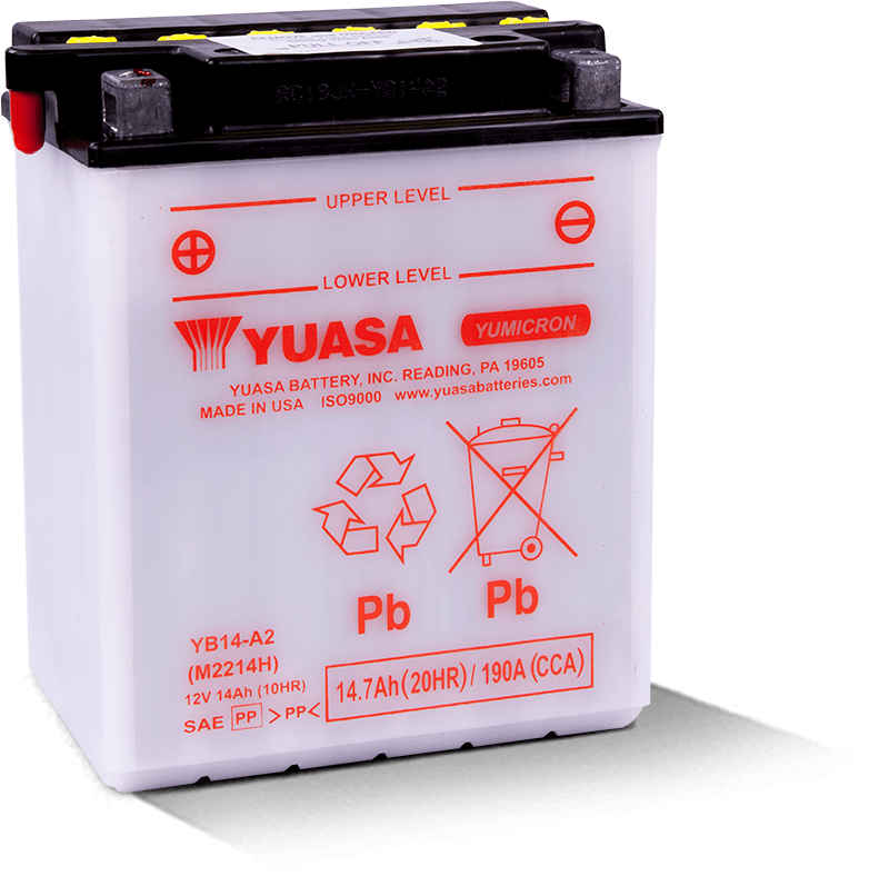 Yuasa Battery Yuasa YB14-A2 Yumicron CX 12-Volt Battery