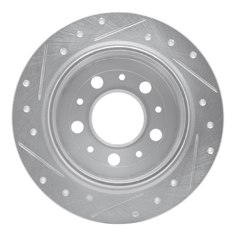R1 Concepts R1 95-97 Volvo 960 Rear Right Drilled & Slotted Silver Brake Rotor