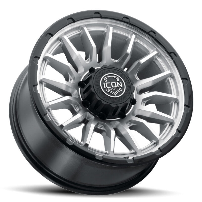 ICON Alloys Cajon 20x9 / 8x170 / 6mm / 5.25in BS Silver Machined Wheel w/ GB Lip