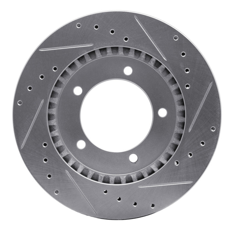 R1 Concepts R1 99-08 Chevrolet Tracker Front Left Drilled & Slotted Silver Brake Rotor