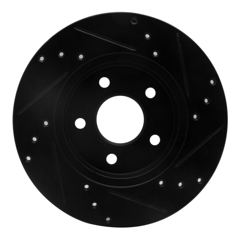 R1 Concepts R1 01-08 Ford Mondeo (Mexico) Rear Left Drilled & Slotted Black Brake Rotor