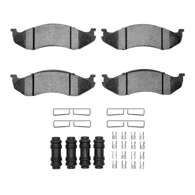 R1 Concepts R1 90-06 Jeep Cherokee Front Semi Met Pads & Hardware Kit
