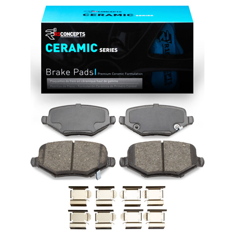 R1 Concepts R1 12-16 Chrysler Town & Country Rear Ceramic Brake Pads & Hardware Kit