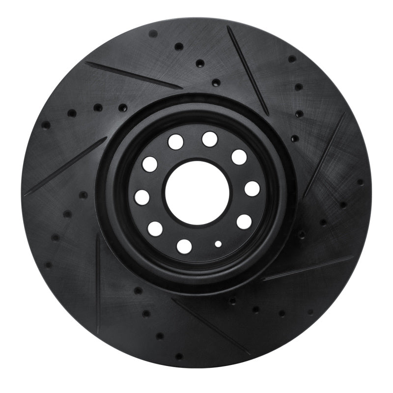 R1 Concepts R1 18-25 Volkswagen ATLAS Front Left Drilled & Slotted Black Brake Rotor