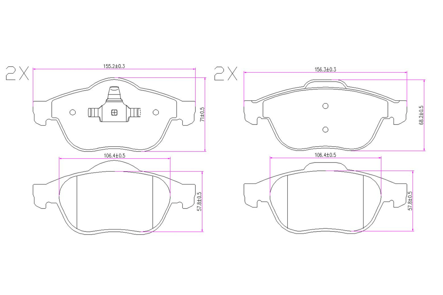 BOGAP R8210118 Brake Pad Set, Disc Brake