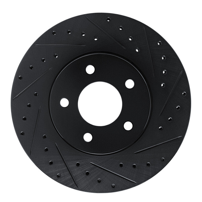 R1 Concepts R1 01-07 Buick Rendezvous Front Right Drilled & Slotted Black Brake Rotor