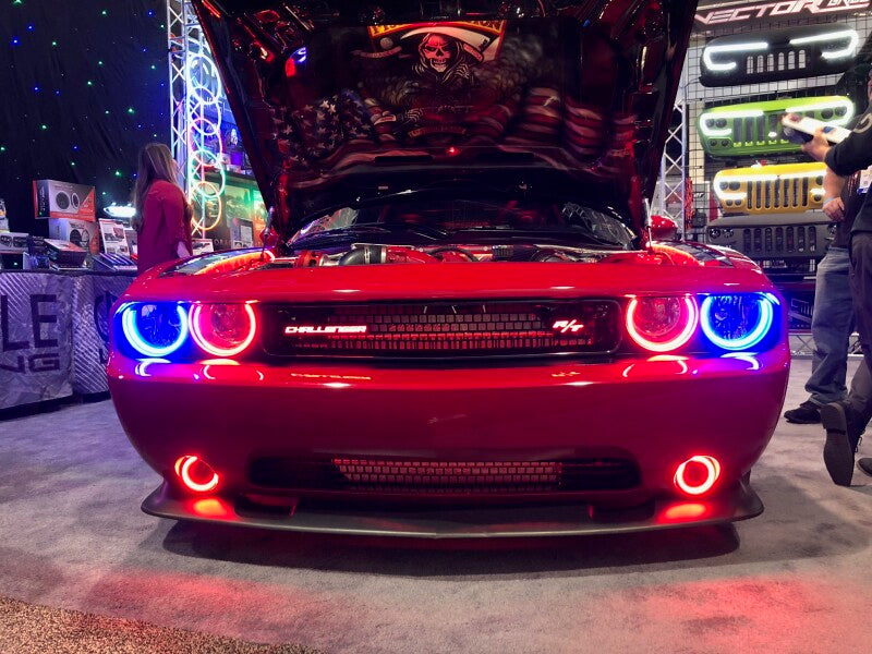 ORACLE Lighting Oracle 08-14 Dodge Challenger Dynamic Surface Mount Headlight Halo Kit - - Dynamic