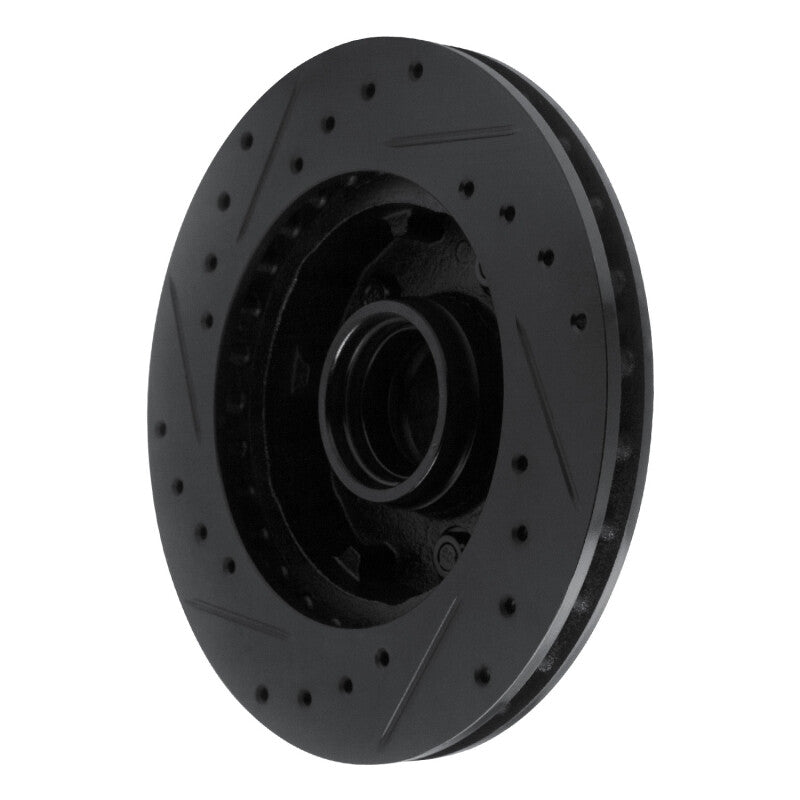 R1 Concepts R1 83-97 Ford AEROSTAR Front Right Drilled & Slotted Black Brake Rotor