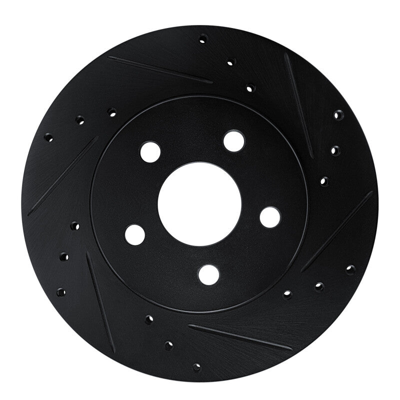 R1 Concepts R1 82-82 Buick CENTURY Front Right Drilled & Slotted Black Brake Rotor