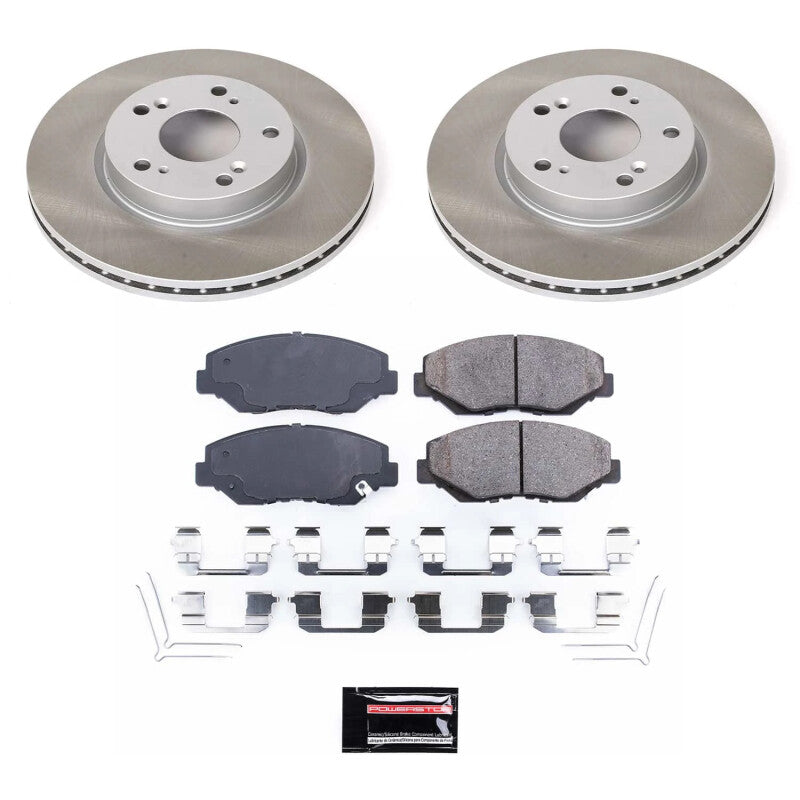 PowerStop Power Stop 13-14 Honda Fit Front Semi-Coated Rotor Kit
