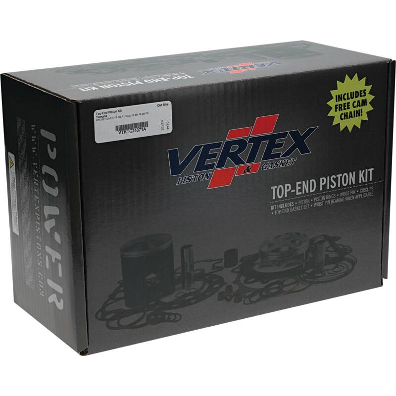 Vertex Pistons Vertex Piston 20-23 Yamaha WR 250 F 250cc Top End Piston Kit