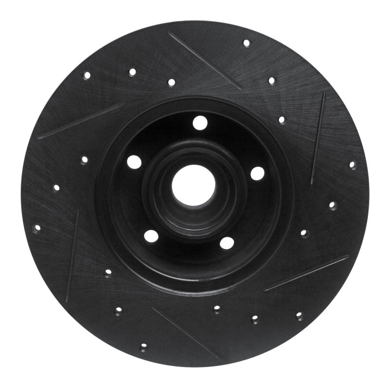 R1 Concepts R1 79-85 Volkswagen Vanagon Front Left Drilled & Slotted Black Brake Rotor