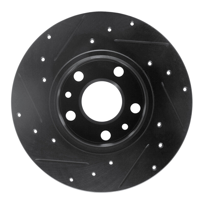 R1 Concepts R1 72-78 Volkswagen Type 2 Front Right Drilled & Slotted Black Brake Rotor
