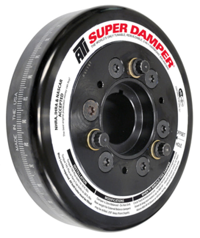 ATI Damper - 6.325in - Alum - Chevy SB / 90 Deg V6 - w/Jesel - 3 Ring - Alum Hub