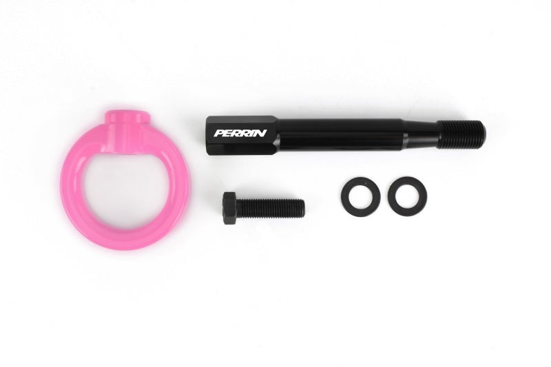 Perrin Performance PERRIN 18-21 Subaru WRX & STI / 13-25 BRZ / 17-20 Toyota 86 Tow Hook Kit (Front) - Hyper Pink