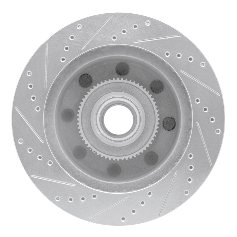 R1 Concepts R1 03-05 Ford F-250 2WD (Super Duty) Front Right Drilled & Slotted Silver Brake Rotor