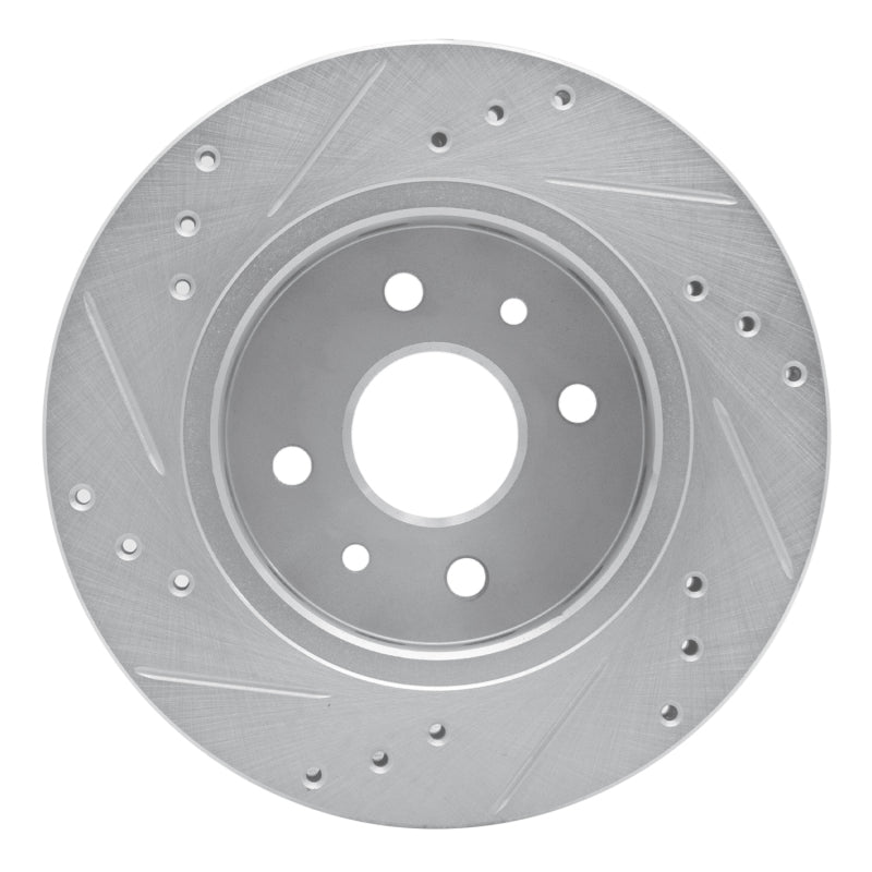 R1 Concepts R1 01-03 Kia SPECTRA Front Right Drilled & Slotted Silver Brake Rotor