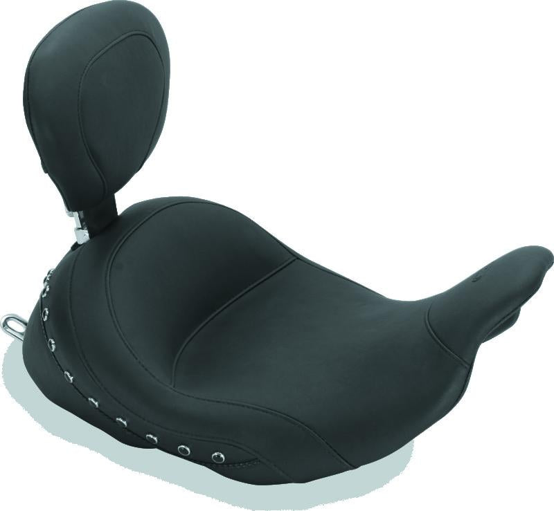 Mustang Motorcycle Mustang 08-21 Honda Electra Glide Std,Rd Glide,Rd King,Str Glide Lowdow Solo Seat Pearls - Black