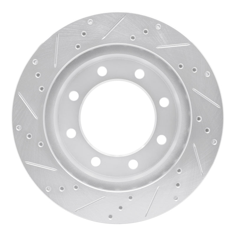 R1 Concepts R1 99-05 Ford F-250 4WD (Super Duty) Front Right Drilled & Slotted Silver Brake Rotor