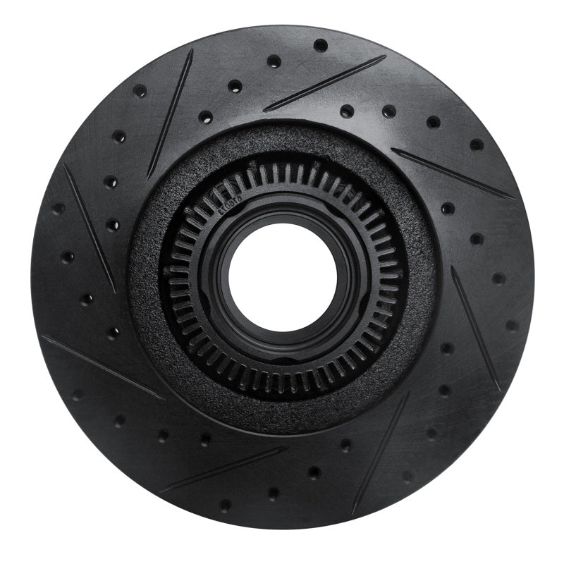 R1 Concepts R1 95-97 Ford Ranger (USA/Canada) Front Right Drilled & Slotted Black Brake Rotor