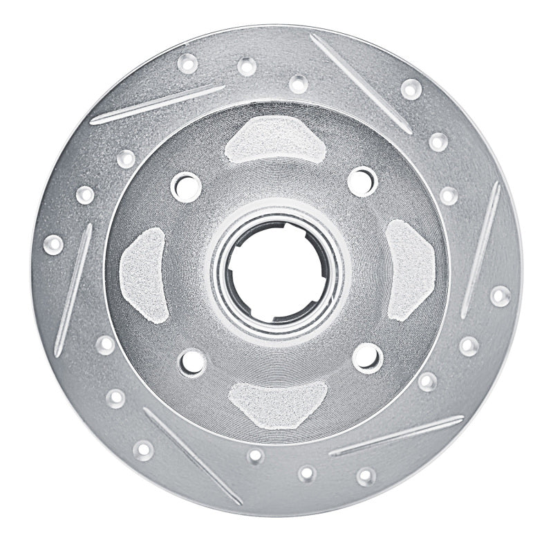 R1 Concepts R1 79-82 Mazda 626 Front Right Drilled & Slotted Silver Brake Rotor
