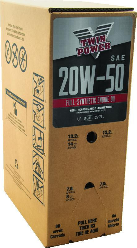 TwinPower Twin Power 20W50 Synthetic Oil - 6 Gallon Bag-In-Box