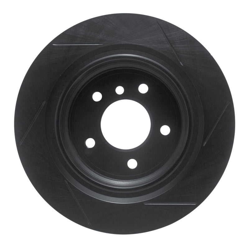 R1 Concepts R1 95-02 BMW M3 Rear Right Slotted Black Brake Rotor