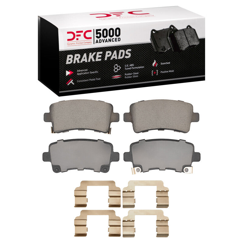 DFC 11-13 Buick Regal Rear 5000 Advanced Low Metallic Brake Pads and Hardware Kit
