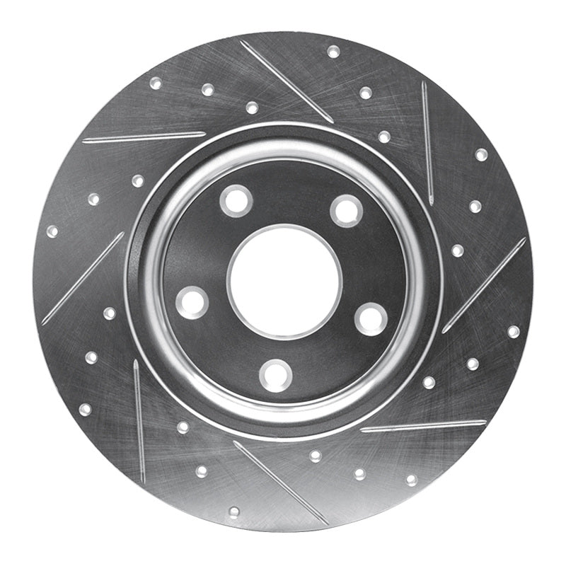 R1 Concepts R1 12-20 Chrysler Town & Country Rear Left Drilled & Slotted Silver Brake Rotor