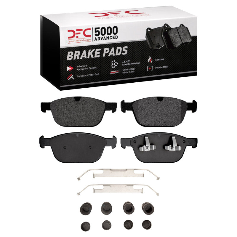 DFC 10-16 Volvo XC60 Front 5000 Advanced Low Metallic Brake Pads and Hardware Kit