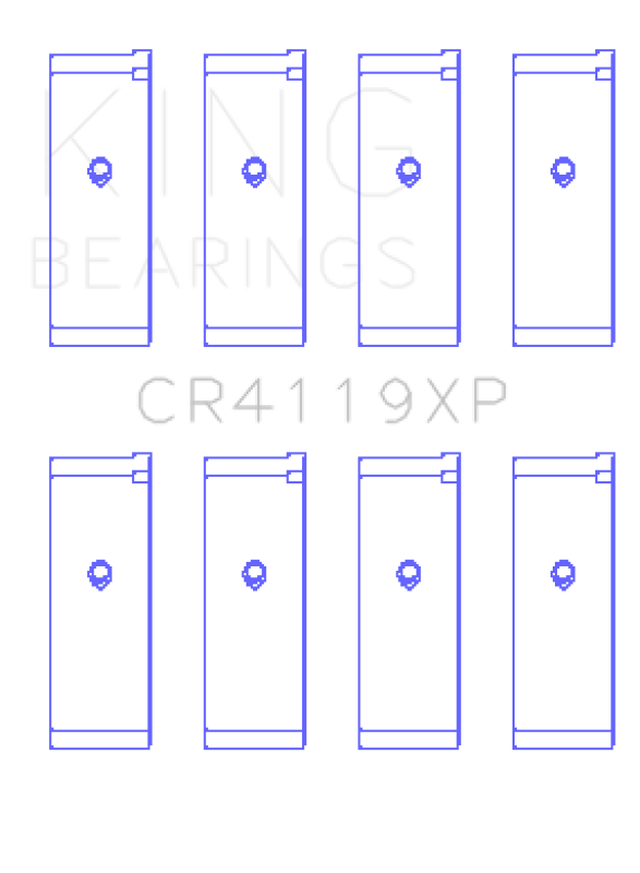 King Engine Bearings King Mitsubishi 4G91/4G92/4G93 16V (Size 0.25mm) XP - Series Performance Rod Bearing Set