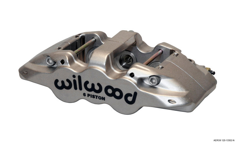 Wilwood Caliper-Aero6-ST-L/H-Nickel (.80 Thk Pad) 1.75/1.38/1.38in Pistons 1.25in Disc