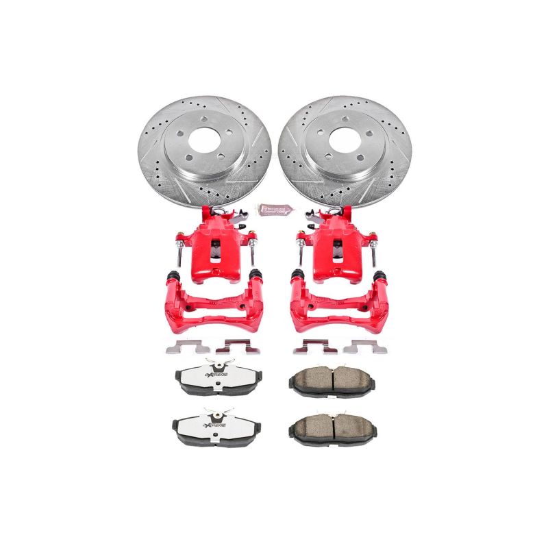 PowerStop Power Stop 05-11 Ford Mustang Rear Z26 Street Warrior Brake Kit w/Calipers