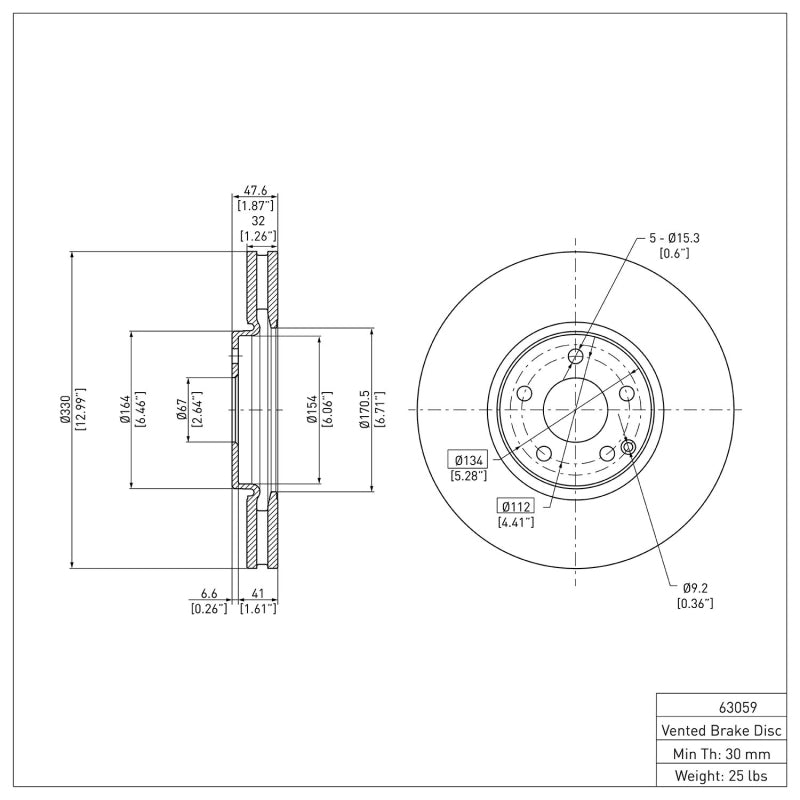 DFC 04-09 Mercedes-Benz E550 Front Brake Rotor