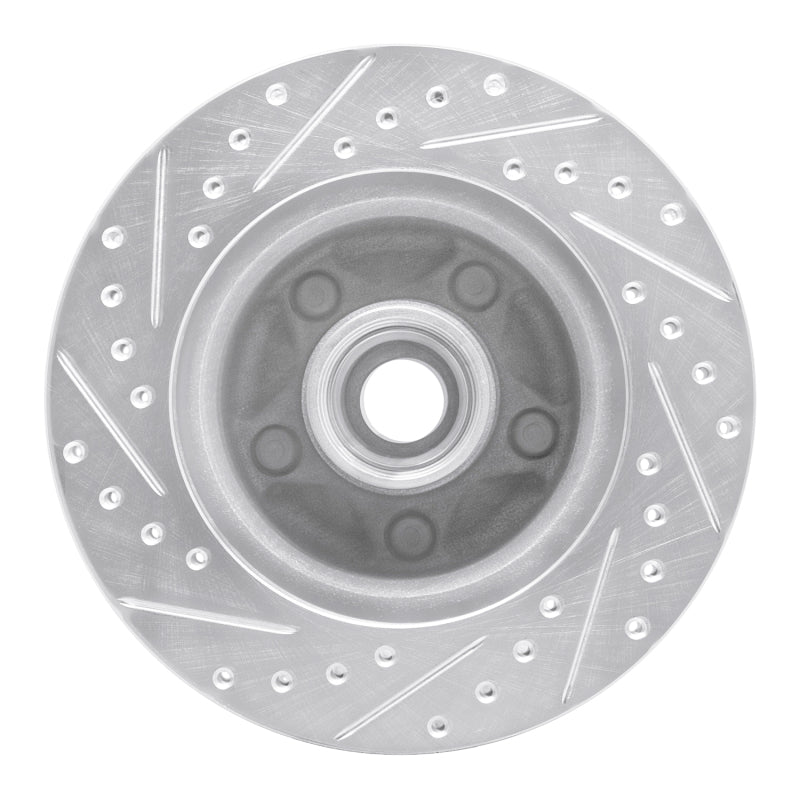 R1 Concepts R1 86-92 Jeep COMANCHE Front Right Drilled & Slotted Silver Brake Rotor