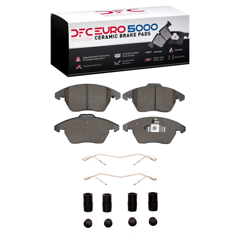DFC 05-19 Volkswagen Jetta Sedan Front Euro 5000 Ceramic Brake Pads and Hardware Kit
