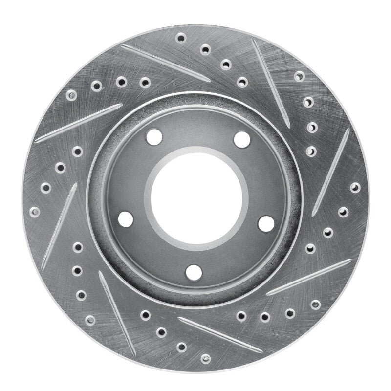 R1 Concepts R1 69-78 Cadillac Eldorado Rear Left Front Left Drilled & Slotted Silver Brake Rotor