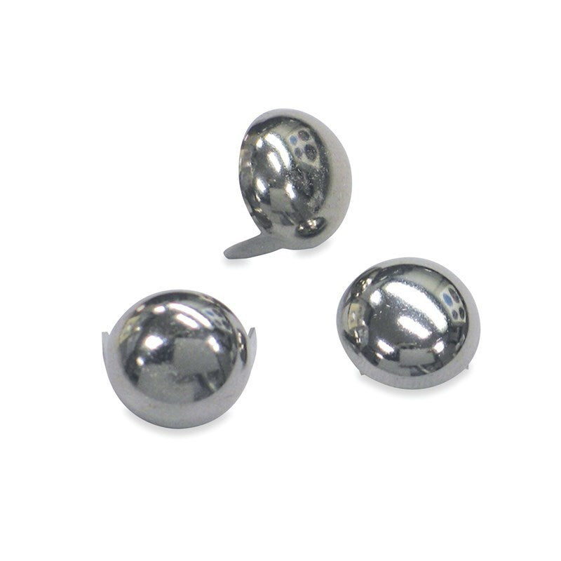 Mustang Motorcycle Mustang Studs 12.5mm (Bag of 20) - Chrome