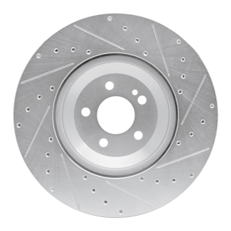 R1 Concepts R1 17-23 Mercedes-Benz CLS450 Rear Left Drilled & Slotted Silver Brake Rotor